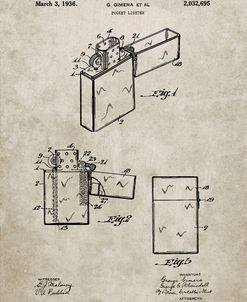 PP553-Sandstone Zippo Lighter Patent Poster