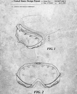 PP554-Slate Ski Goggles Patent Poster