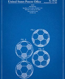 PP587-Blueprint Soccer Ball 4 Image Patent Poster