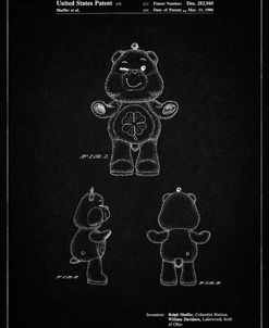 PP589-Vintage Black Good luck Care Bear Patent Poster