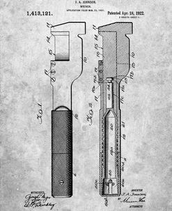PP594-Slate Adjustable Wrench 1922 Patent Poster