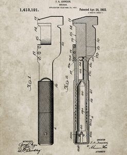 PP594-Sandstone Adjustable Wrench 1922 Patent Poster