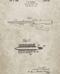 PP595-Sandstone Curling Iron 1925 Patent Poster