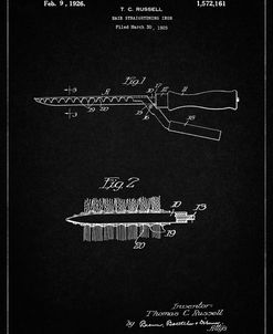 PP595-Vintage Black Curling Iron 1925 Patent Poster