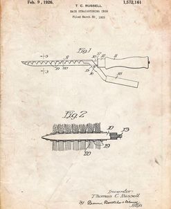 PP595-Vintage Parchment Curling Iron 1925 Patent Poster