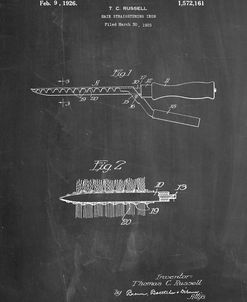 PP595-Chalkboard Curling Iron 1925 Patent Poster