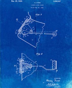 PP845-Faded Blueprint Ford Liquid Gauge Patent Poster