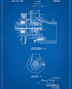 PP850-Blueprint Ford Water Pump Patent Poster