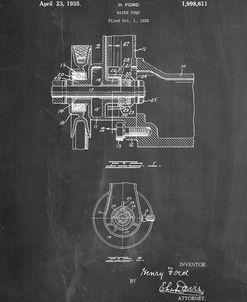 PP850-Chalkboard Ford Water Pump Patent Poster