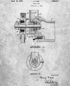 PP850-Slate Ford Water Pump Patent Poster