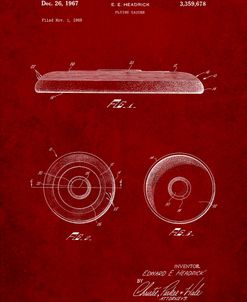PP854-Burgundy Frisbee Patent Poster