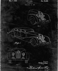 PP855-Black Grunge GM Cadillac Concept Design Patent Poster