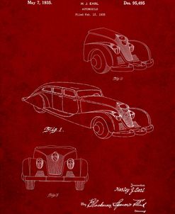 PP855-Burgundy GM Cadillac Concept Design Patent Poster