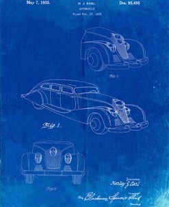 PP855-Faded Blueprint GM Cadillac Concept Design Patent Poster