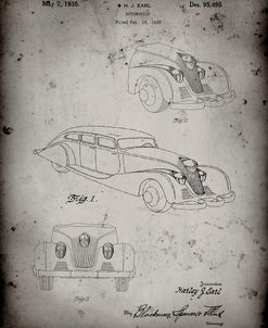 PP855-Faded Grey GM Cadillac Concept Design Patent Poster