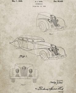 PP855-Sandstone GM Cadillac Concept Design Patent Poster