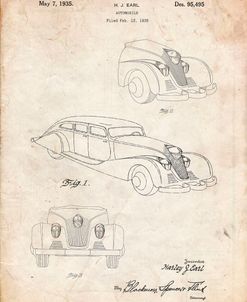 PP855-Vintage Parchment GM Cadillac Concept Design Patent Poster