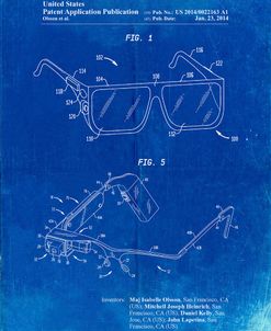 PP861-Faded Blueprint Google Glass Patent Poster