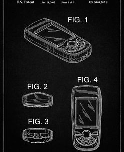 PP862-Vintage Black GPS Device Patent Wall Art Poster PP862