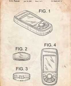 PP862-Vintage Parchment GPS Device Patent Wall Art Poster PP862
