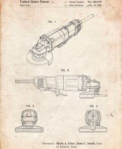 PP863-Vintage Parchment Grinder Poster, Grinder Patent