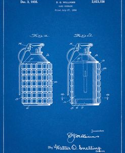 PP867-Blueprint Hand Grenade Patent Poster