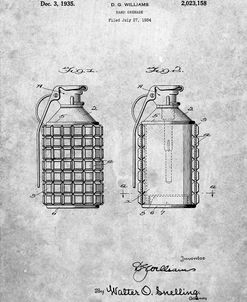 PP867-Slate Hand Grenade Patent Poster