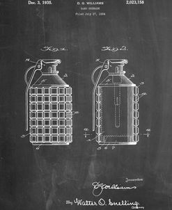 PP867-Chalkboard Hand Grenade Patent Poster