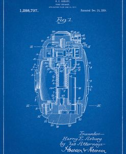 PP868-Blueprint Hand Grenade World War 1 Patent Poster