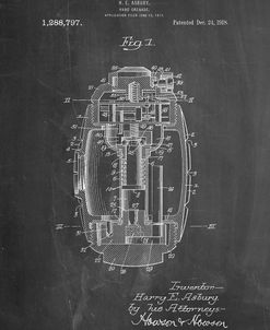 PP868-Chalkboard Hand Grenade World War 1 Patent Poster
