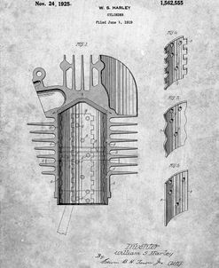 PP869-Slate Harley Davidson Cylinder 1919 Patent Poster