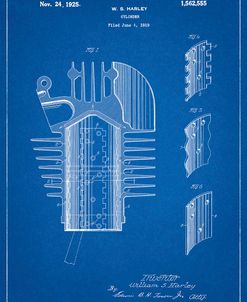 PP869-Blueprint Harley Davidson Cylinder 1919 Patent Poster