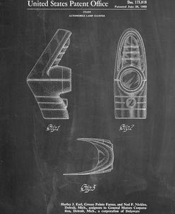 PP871-Chalkboard Harley J. Earl Concept Tail Light Patent Poster
