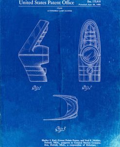 PP871-Faded Blueprint Harley J. Earl Concept Tail Light Patent Poster
