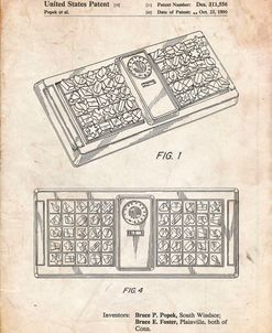 PP872-Vintage Parchment Hasbro Concept Game Patent Poster