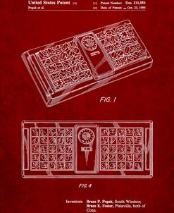 PP872-Burgundy Hasbro Concept Game Patent Poster
