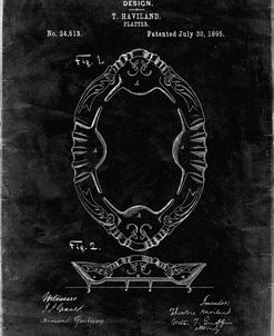 PP875-Black Grunge Haviland Serving Platter Poster
