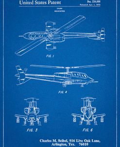 PP876-Blueprint Helicopter Patent Print