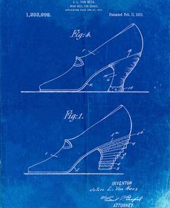 PP879-Faded Blueprint High Heel Shoes 1919 Patent Poster