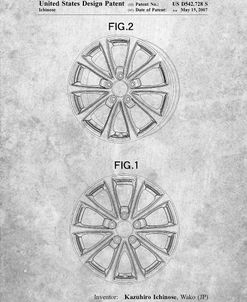 PP881-Slate Honda Car Wheel Patent Poster