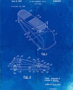 PP883-Faded Blueprint Horace N Rowe Wah Pedal Patent Poster