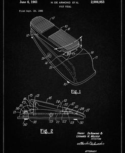 PP883-Vintage Black Horace N Rowe Wah Pedal Patent Poster