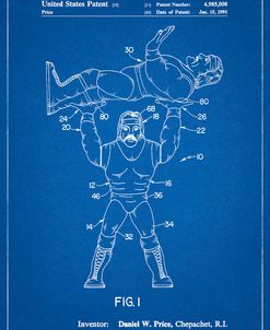 PP885-Blueprint Hulk Hogan Wrestling Action Figure Patent Poster