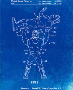 PP885-Faded Blueprint Hulk Hogan Wrestling Action Figure Patent Poster