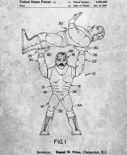 PP885-Slate Hulk Hogan Wrestling Action Figure Patent Poster