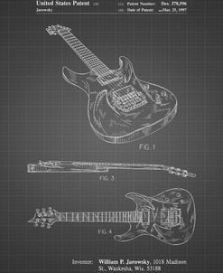 PP888-Black Grid Ibanez Pro 540RBB Electric Guitar Patent Poster