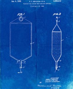PP887-Faded Blueprint I.V. Bag Patent Poster