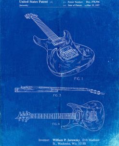 PP888-Faded Blueprint Ibanez Pro 540RBB Electric Guitar Patent Poster