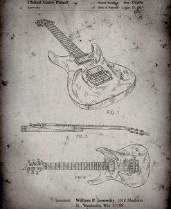 PP888-Faded Grey Ibanez Pro 540RBB Electric Guitar Patent Poster