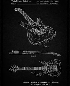 PP888-Vintage Black Ibanez Pro 540RBB Electric Guitar Patent Poster